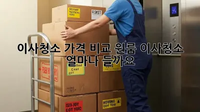 이사청소 가격 비교: 원룸 이사청소, 얼마나 들까요?